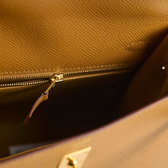 Hermes Kelly 25 Epsom Sesame - Z Stamp