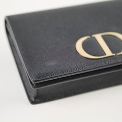 Christian Dior 2 in 1 30 Montaigne Pouch Black Calfskin