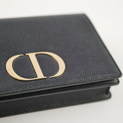 Christian Dior 2 in 1 30 Montaigne Pouch Black Calfskin