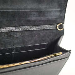 Christian Dior 2 in 1 30 Montaigne Pouch Black Calfskin