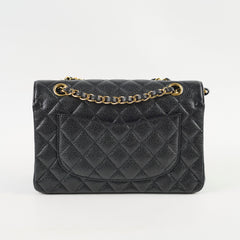 Chanel Small Caviar Double Classic Flap Black GHW