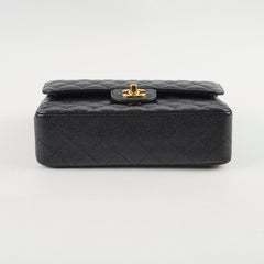 Chanel Small Caviar Double Classic Flap Black GHW