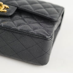 Chanel Small Caviar Double Classic Flap Black GHW