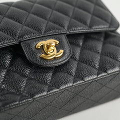 Chanel Small Caviar Double Classic Flap Black GHW