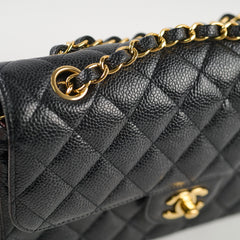 Chanel Small Caviar Double Classic Flap Black GHW