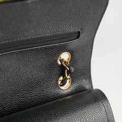 Chanel Small Caviar Double Classic Flap Black GHW