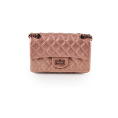 Chanel Reissue 2.55 Mini Flap Rose Gold Quilted Grained Calfskin (2021 A/W)