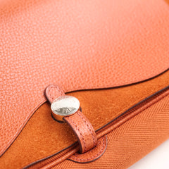 Hermes Colorado PM Canvas Leather Shoulder Bag Orange I in Square Stamp