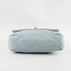 Chanel Medium 19 Bag Blue Lamsbskin (microchip)