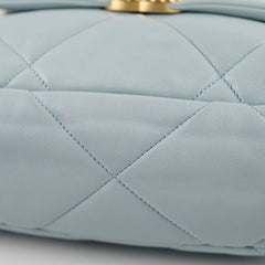 Chanel Medium 19 Bag Blue Lamsbskin (microchip)