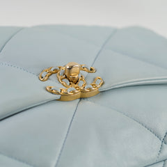 Chanel Medium 19 Bag Blue Lamsbskin (microchip)