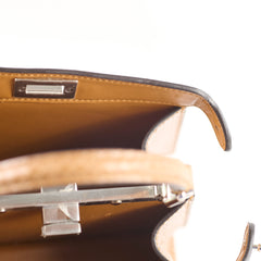 Fendi Petite Peekaboo I See U Top Handle Python Leather Beige shoulder bag