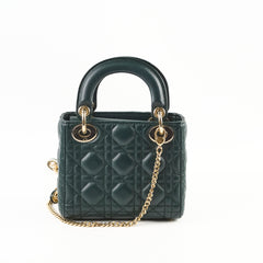 Dior Mini Lady Dior Dark Grey Green