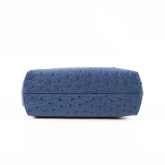 Fendi First Clutch Blue Ostrich Leather