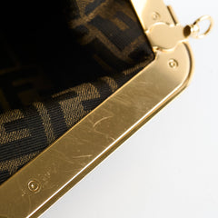 Fendi First Clutch Blue Ostrich Leather