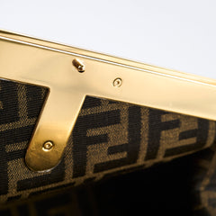 Fendi First Clutch Blue Ostrich Leather