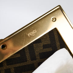 Fendi First Clutch Blue Ostrich Leather