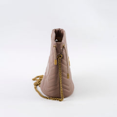 Gucci Marmont Mini Bucket Dusty Pink Crossbody