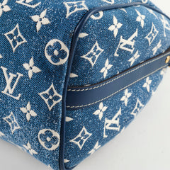 Louis Vuitton Blue Monogram Denim Jacquard Speedy 25 Bandoulière Gold Hardware, 2022