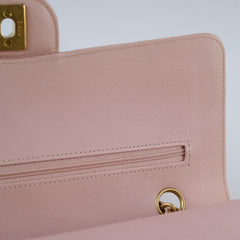 Chanel Chevron-quilted Classic Flap Calfskin Pink