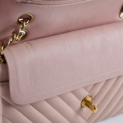 Chanel Chevron-quilted Classic Flap Calfskin Pink