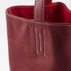 Hermes Double Sens Tote 28 Sikkim Leather Rouge H Rouge Casaque Q Square Stamp