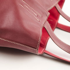 Hermes Double Sens Tote 28 Sikkim Leather Rouge H Rouge Casaque Q Square Stamp