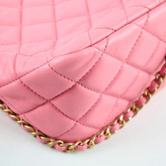 Chanel Quilted CC Mini Hobo Pearl Crush Pink Lambskin (microchip)
