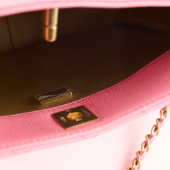 Chanel Quilted CC Mini Hobo Pearl Crush Pink Lambskin (microchip)