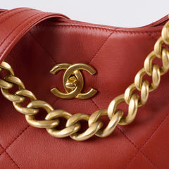 Chanel Easy Mood Hobo Bag Terracotta Orange