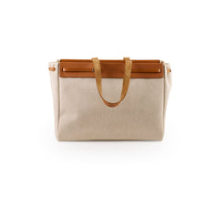 Hermes Toile Tote Canvas 40 Natural/Beige - Square F Stamp