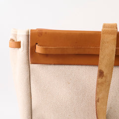 Hermes Toile Tote Canvas 40 Natural/Beige - Square F Stamp