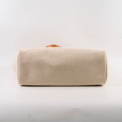 Hermes Toile Tote Canvas 40 Natural/Beige - Square F Stamp