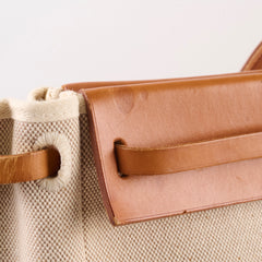 Hermes Toile Tote Canvas 40 Natural/Beige - Square F Stamp