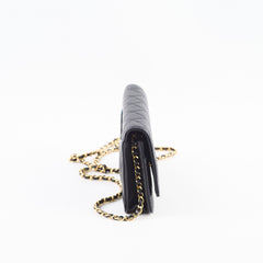 Chanel Classic Wallet on Chain Black Caviar Gold HW (microchip)