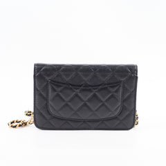 Chanel Classic Wallet on Chain Black Caviar Gold HW (microchip)