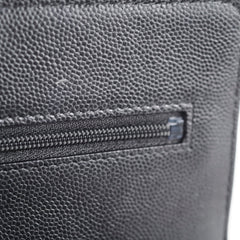 Chanel Black Caviar Crystal CC Wallet on Chain (microchip)