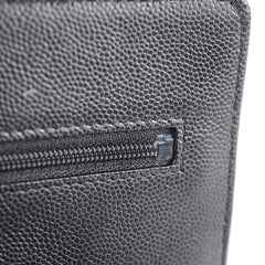 Chanel Black Caviar Crystal CC Wallet on Chain (microchip)