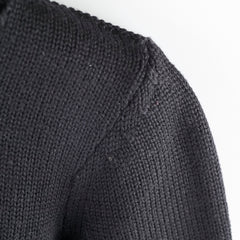 Chanel Black Sequin Wool Cardigan Size 40