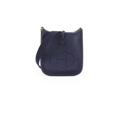 Hermes mini evelyn TPM Blue Nuit/Blue Indigo - Z stamp