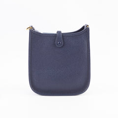 Hermes mini evelyn TPM Blue Nuit/Blue Indigo - Z stamp