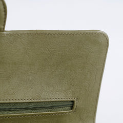 Chanel Medium Classic Flap Khaki Green Chevron Calfskin GHW