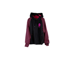 Fendi Pink/Black Nylon Jacket Size 40