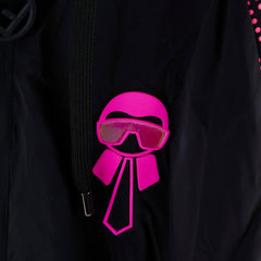 Fendi Pink/Black Nylon Jacket Size 40