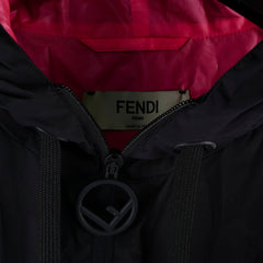 Fendi Pink/Black Nylon Jacket Size 40