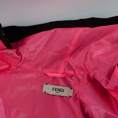 Fendi Pink/Black Nylon Jacket Size 40
