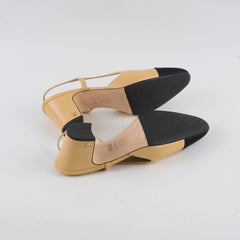 Chanel Slingbacks Beige Size 37.5C
