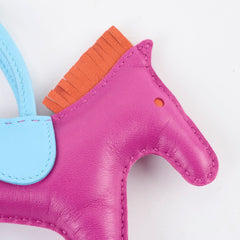Hermes Rodeo MM Rose Purpre/Cornaline/Celeste Charm