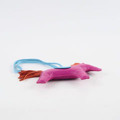 Hermes Rodeo MM Rose Purpre/Cornaline/Celeste Charm