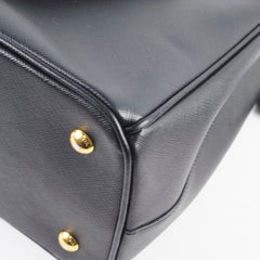 Prada Galleria Saffiano Zip Tote Black